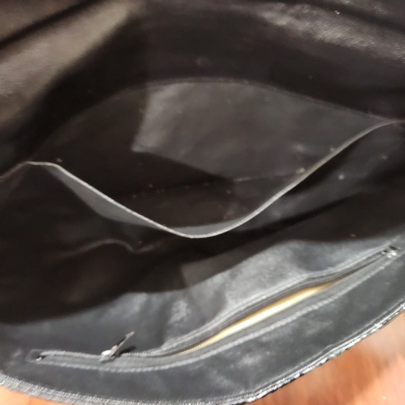 Varon black leather snakeskin chain clutch purse - Picture 6 of 6